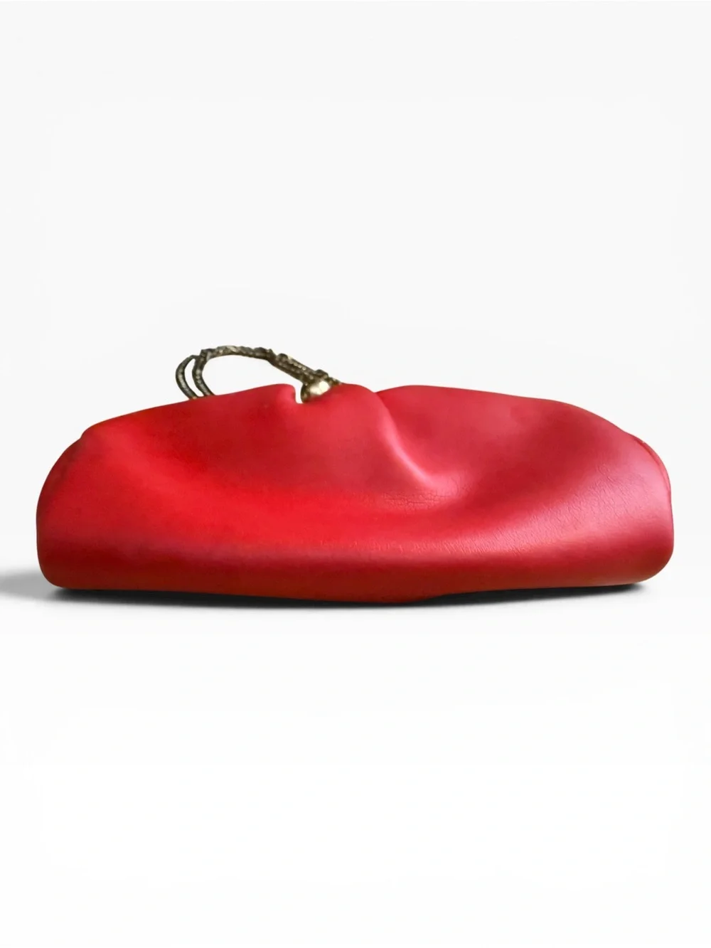 Vintage Red Leather Kiss-Lock Purse from Simpson's Luggage and Furs, Vermont